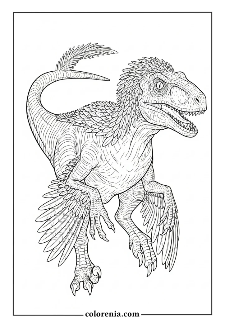 Abstract Dinosaur - Non-realistic dinosaur coloring page, imaginative prehistoric creature, fantasy dinosaur