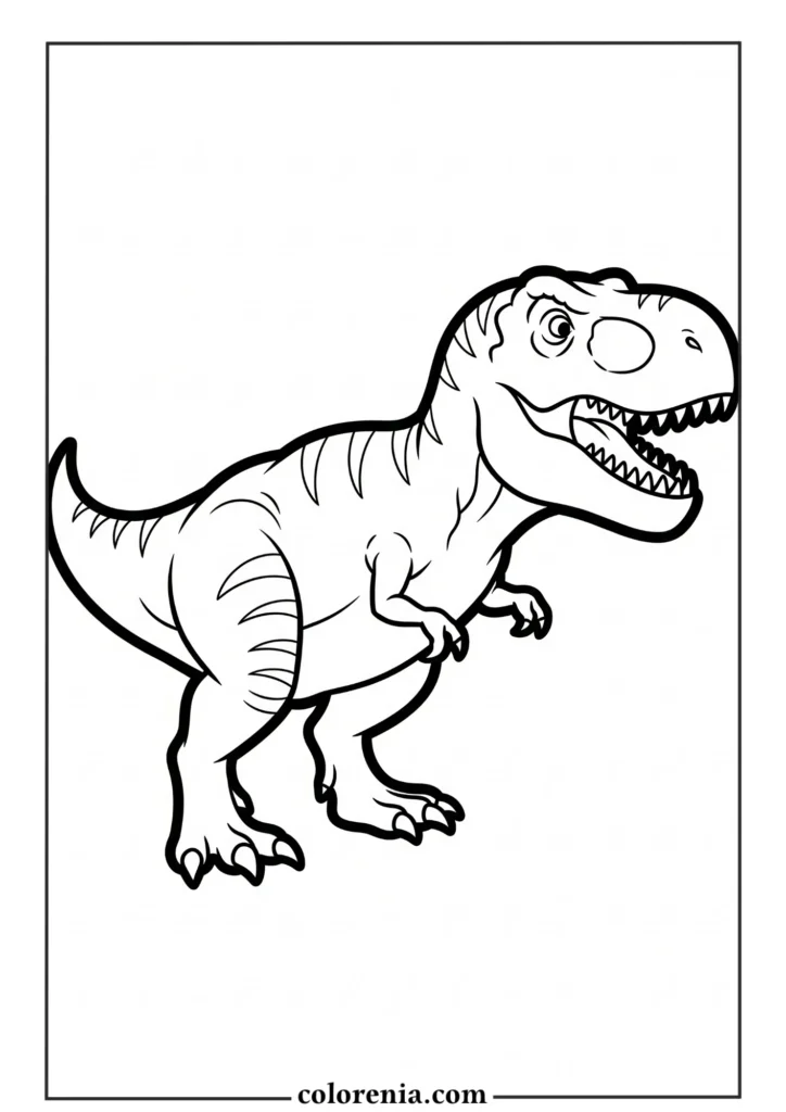 Baby Dinosaur Coloring - Small dinosaur printable worksheet, kindergarten coloring activity, cute prehistoric creatur