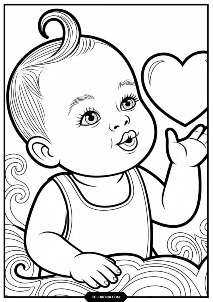 Baby with pursed lips