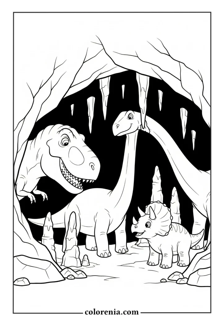 Bold Dinosaur - Strong dinosaur coloring page, powerful prehistoric creature, dominant dinosaur design