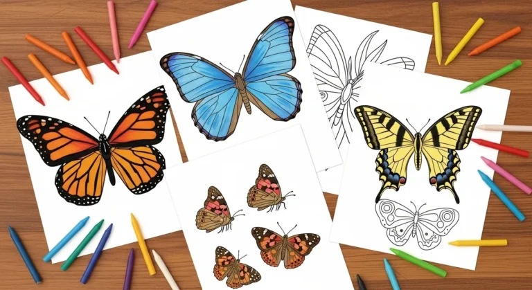 Butterfly coloring pages.