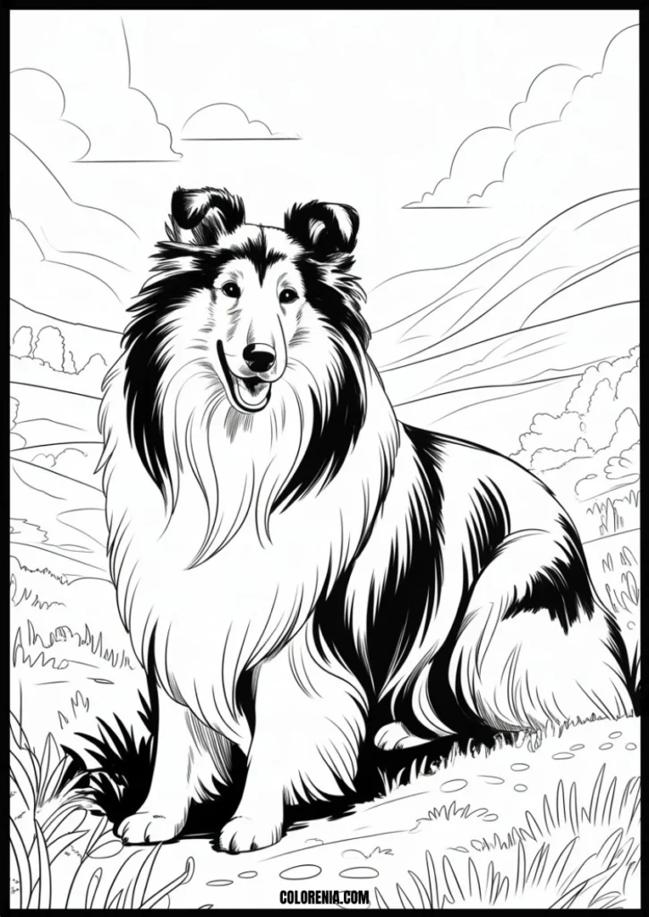 Cute dog face coloring book page - simple pet portrait