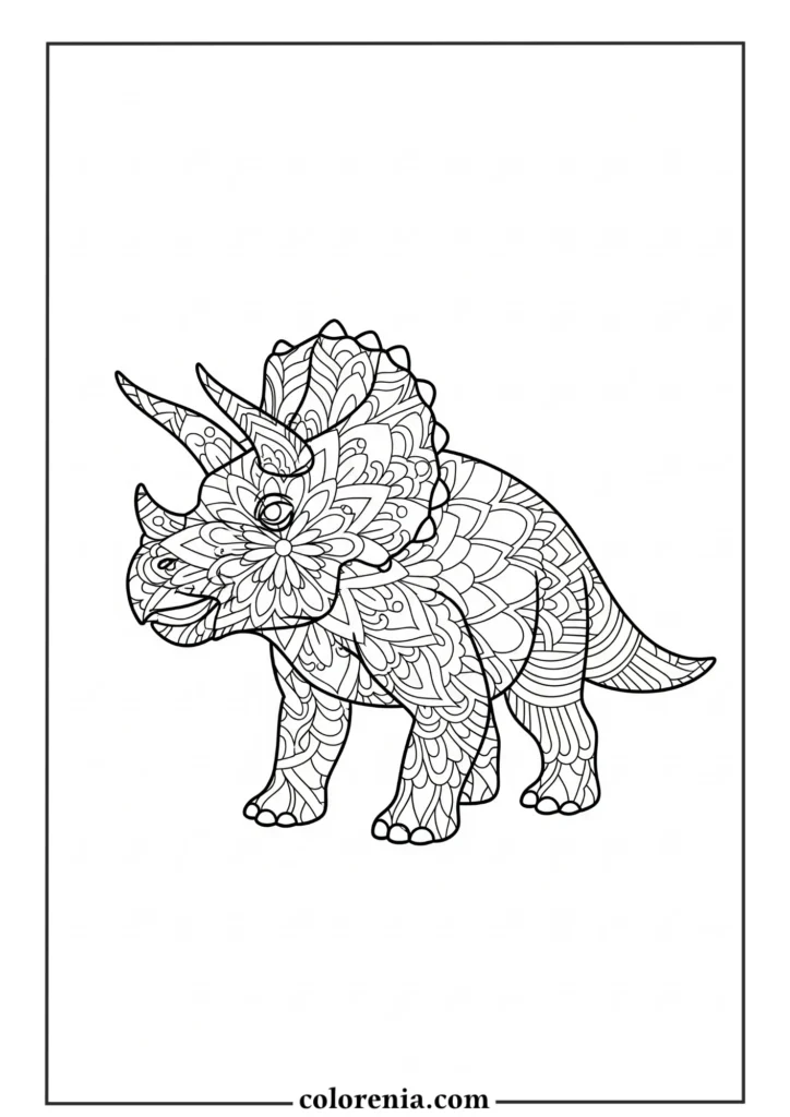 Dinosaur Habitat - Natural dinosaur environment coloring sheet, prehistoric ecosystem drawing