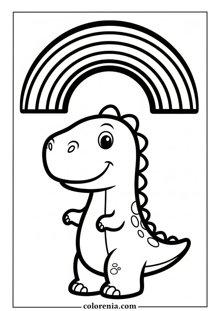 Dinosaur Profile - Side view dinosaur coloring page, prehistoric animal silhouette, dinosaur outline drawing