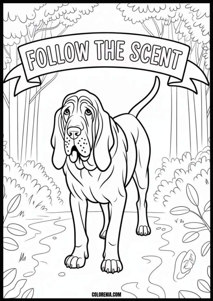 Dog and bone coloring sheet - classic pet theme page