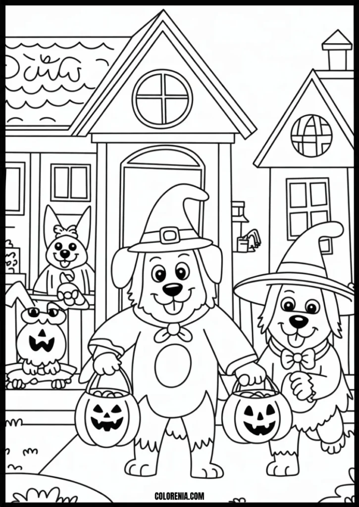 Dog house coloring sheet - pet home drawing activity
