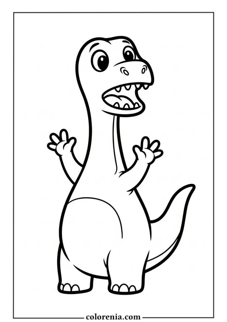 Flower Dinosaur - Botanical dinosaur coloring sheet, nature-loving prehistoric animal, garden dinosaur scene