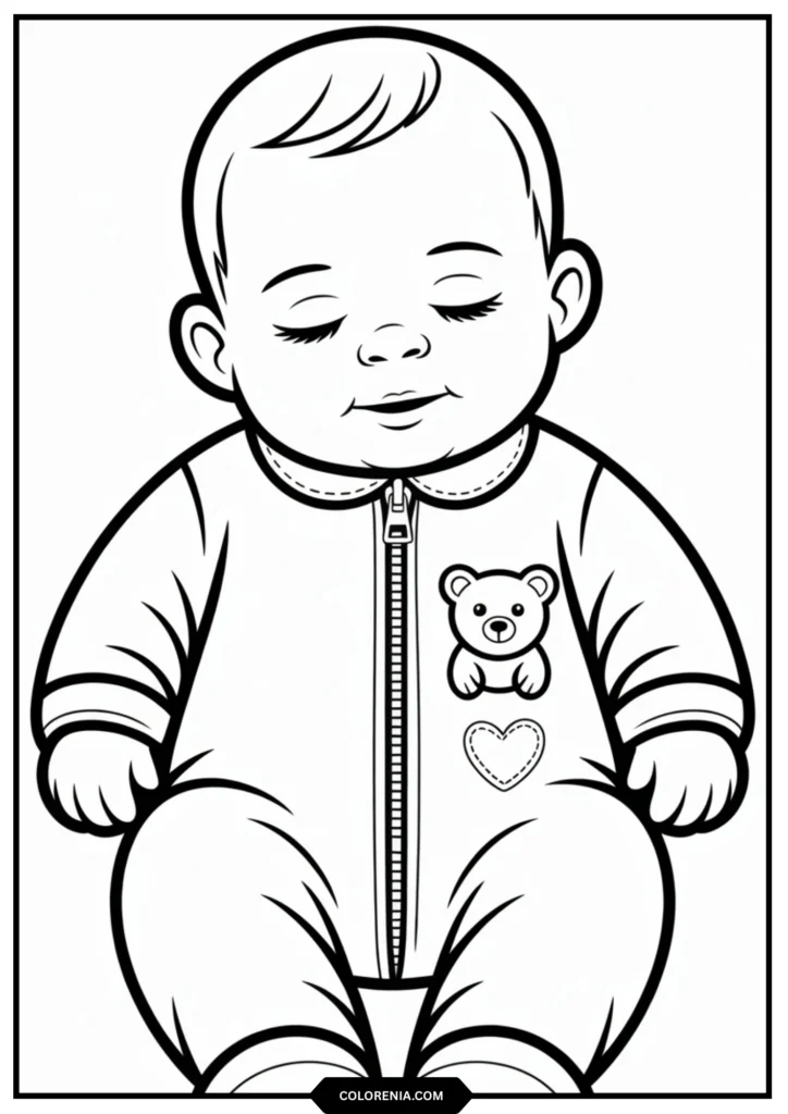 Full-body pajamas with simple feet