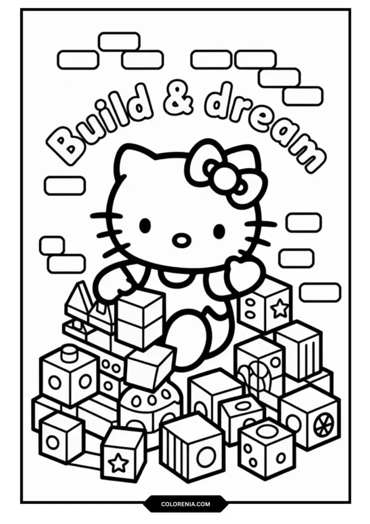 Hello Kitty My Melody Tea Party Coloring Page - Sanrio Friends