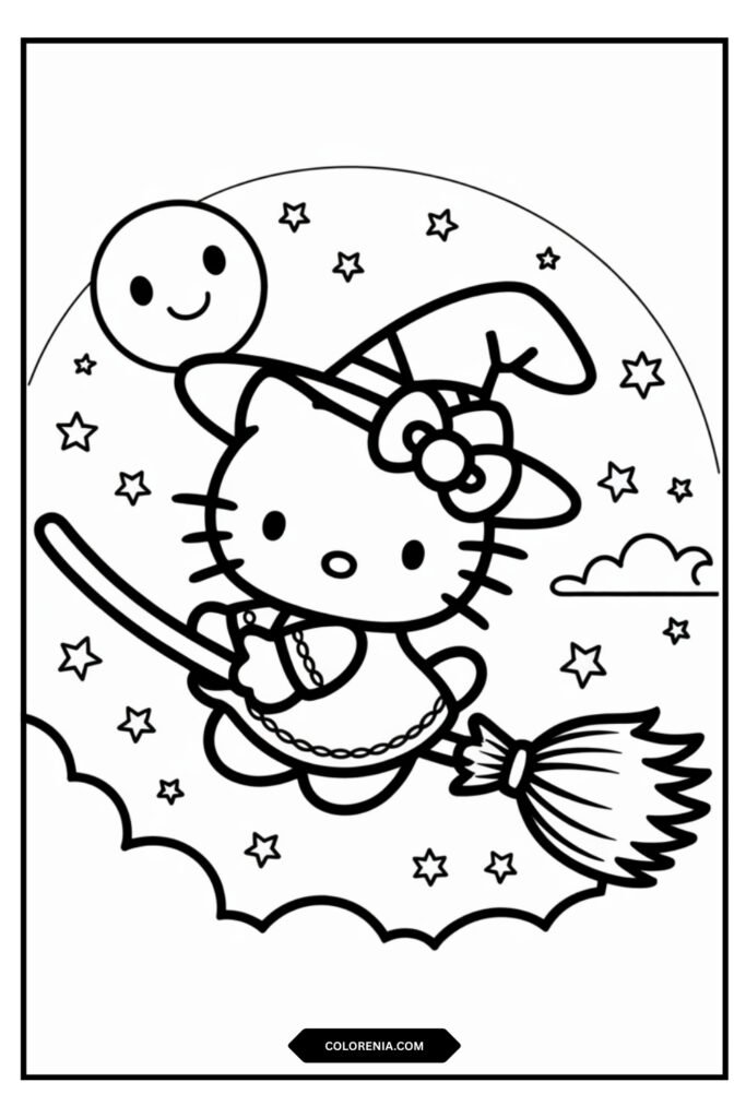 Hello Kitty Witch with Broomstick