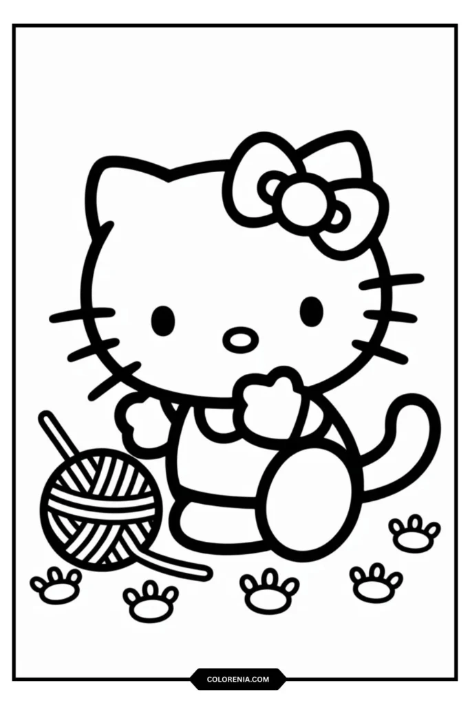 Hello Kitty dressed up as a regular black cat for Halloween