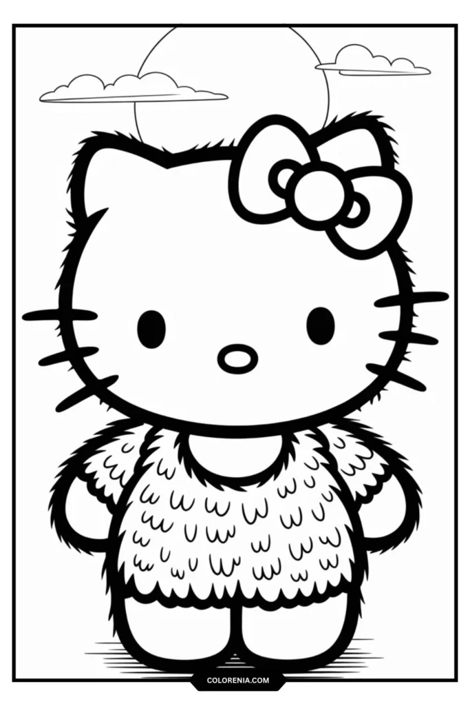 Hello Kitty with fluffy fur