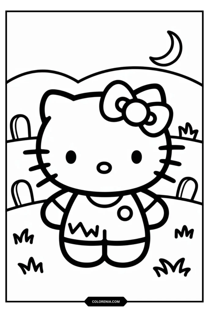 Hello Kitty with slightly disheveled appearance but still cute