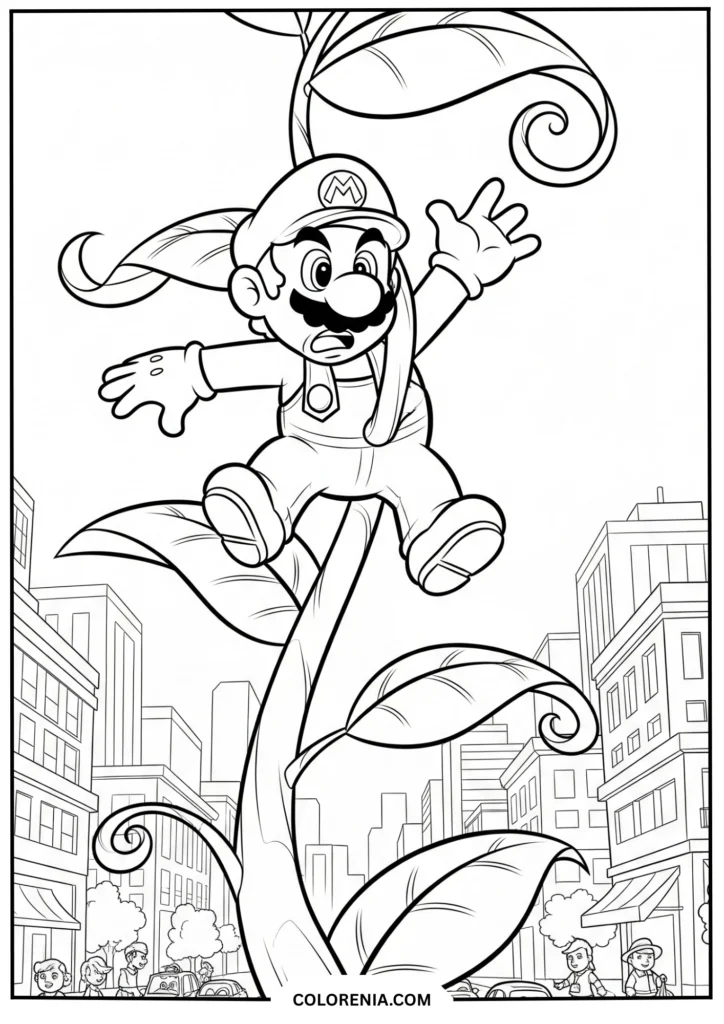 Mario Climbing a Beanstalk