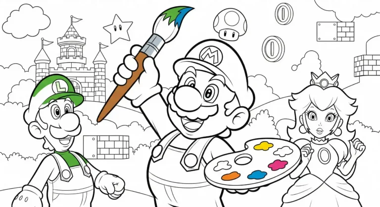 Mario Coloring Pages free