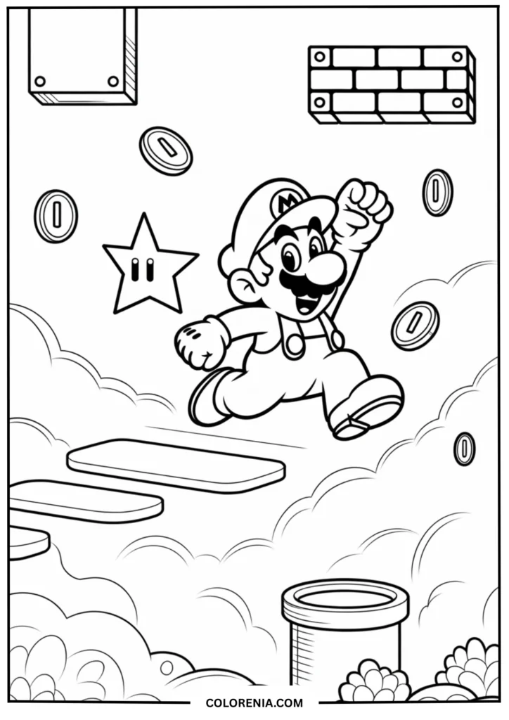 Mario Grabbing the Star