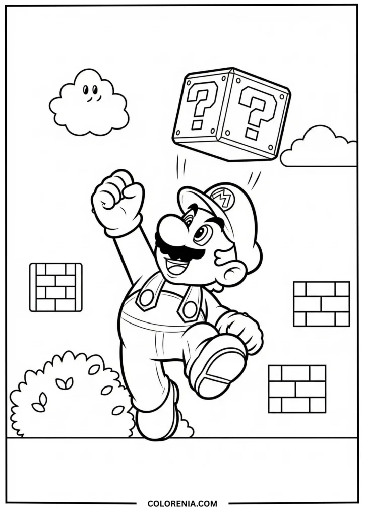 Mario Hitting a Double Question Block