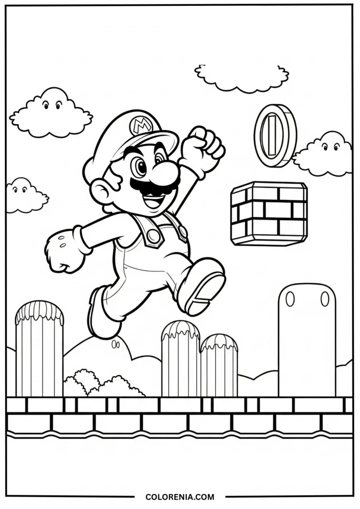 Mario Leaping for a Coin