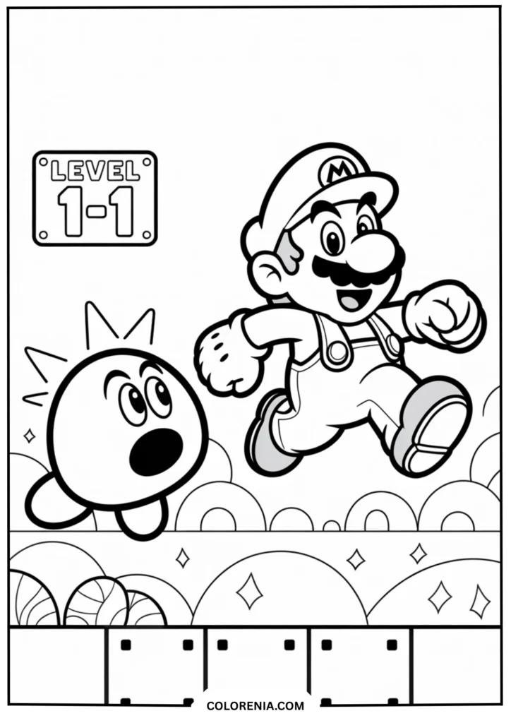 Mario Running from a Spiky Enemy