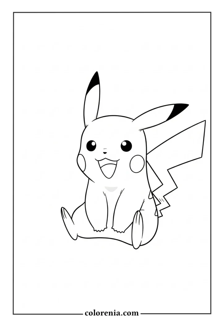 Pikachu running coloring sheet – pokemon coloring fun.
