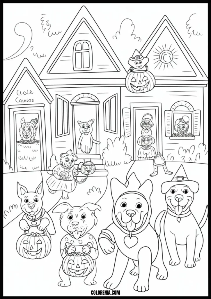 Running puppy coloring page - active dog illustration