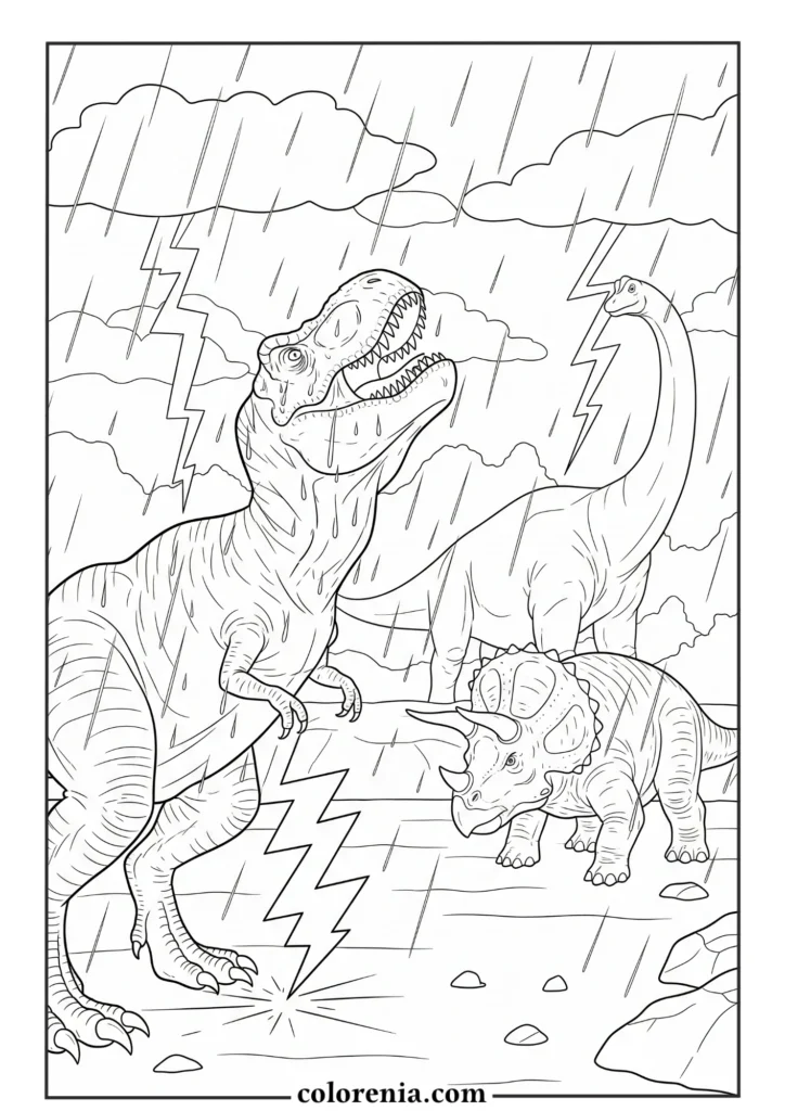 Shaded Dinosaur - Toned dinosaur coloring page, dimensional prehistoric creature, realistic dinosaur drawing