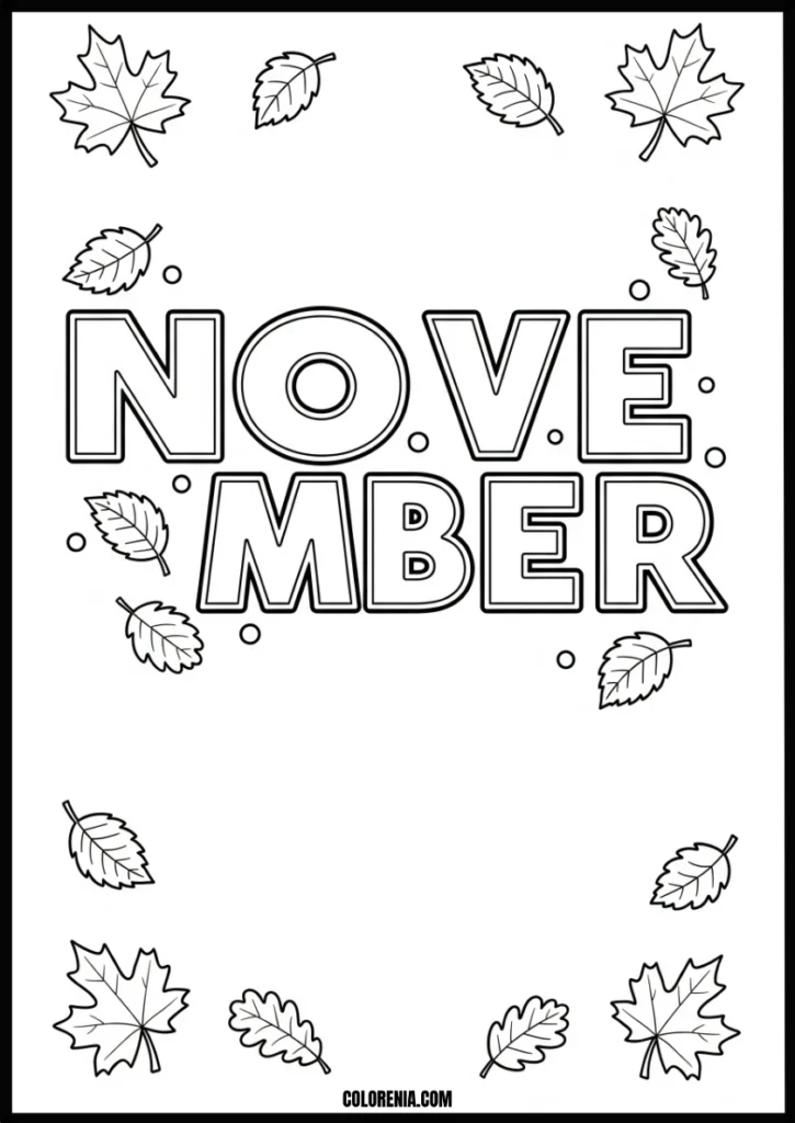 Simple_November_Autumn_Leaves_Coloring_Page