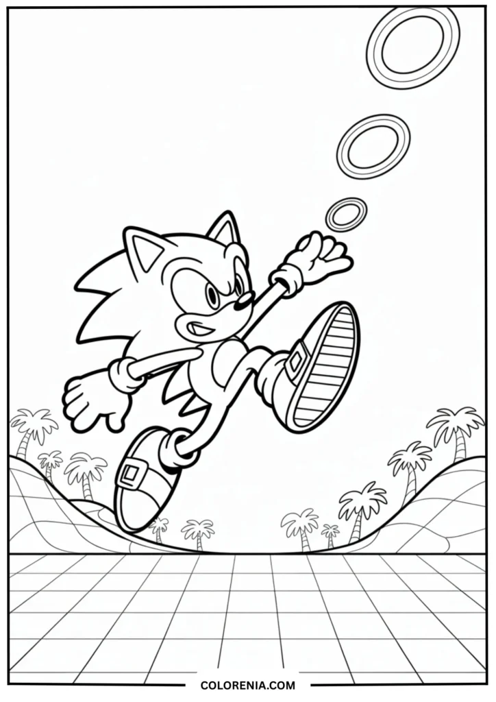 Sonic Collecting Rings Outline