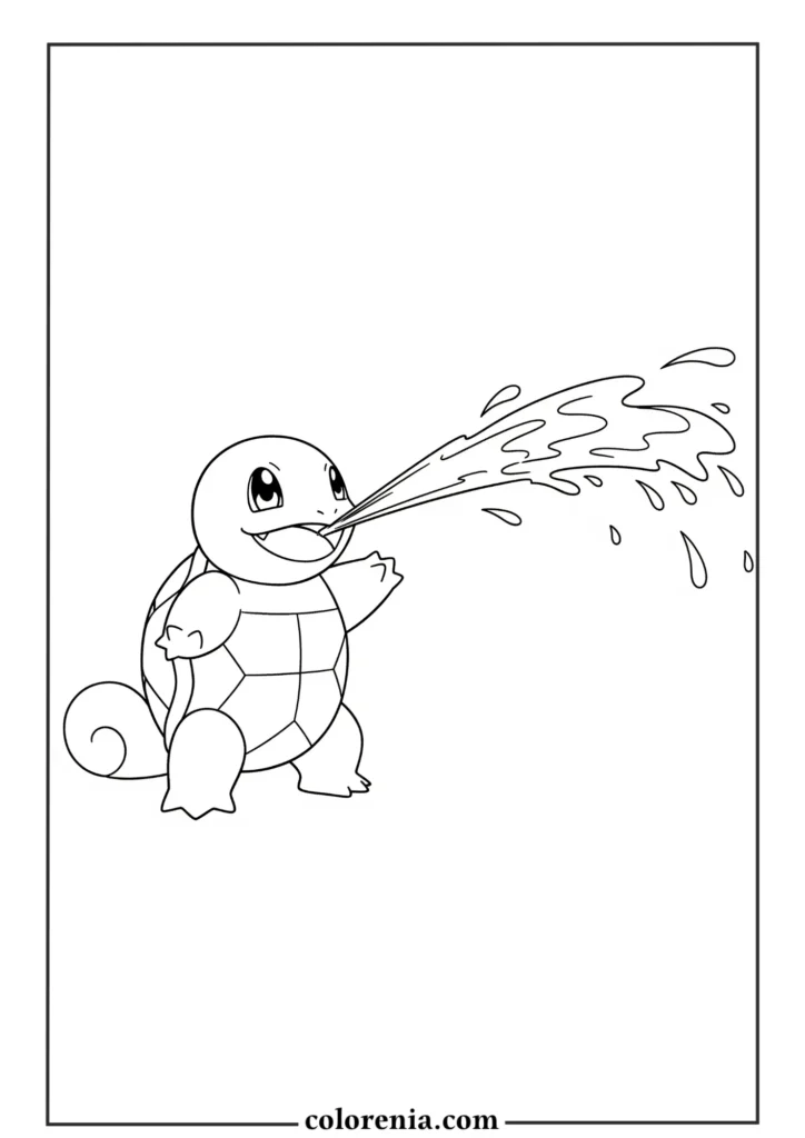 Squirtle coloring sheet – free printable pokemon pages