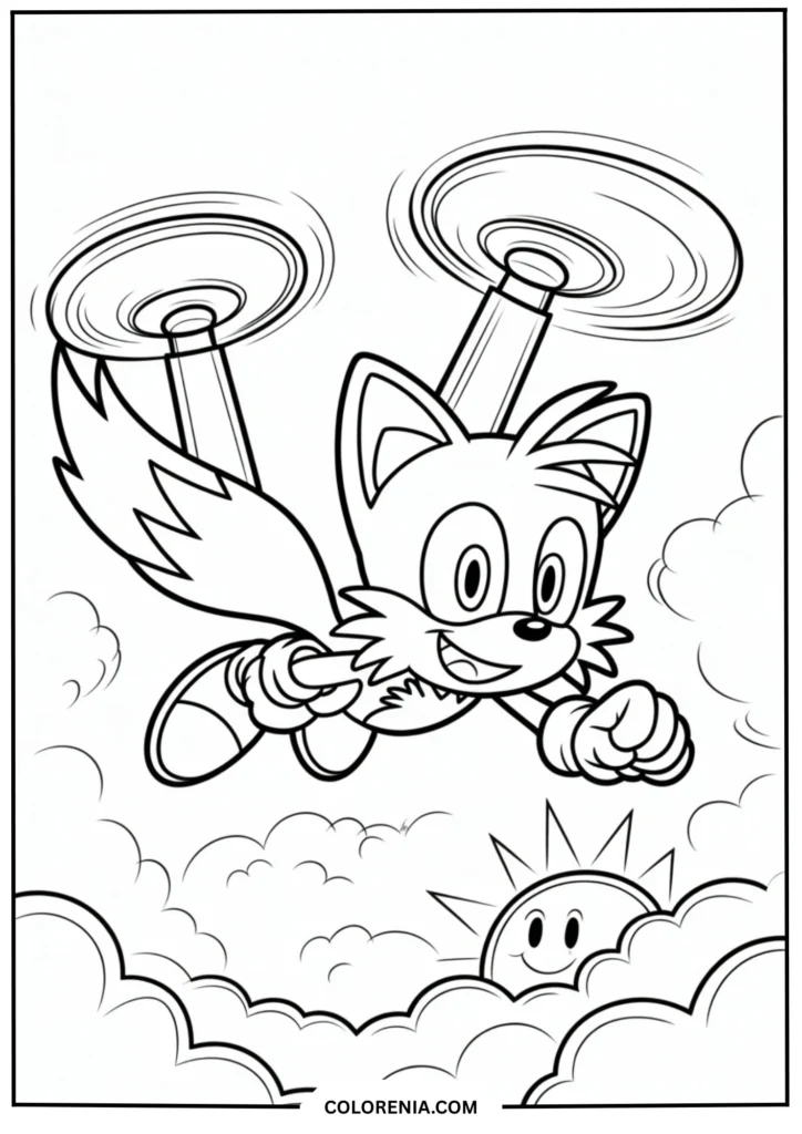 Tails Flying with Twin Tails