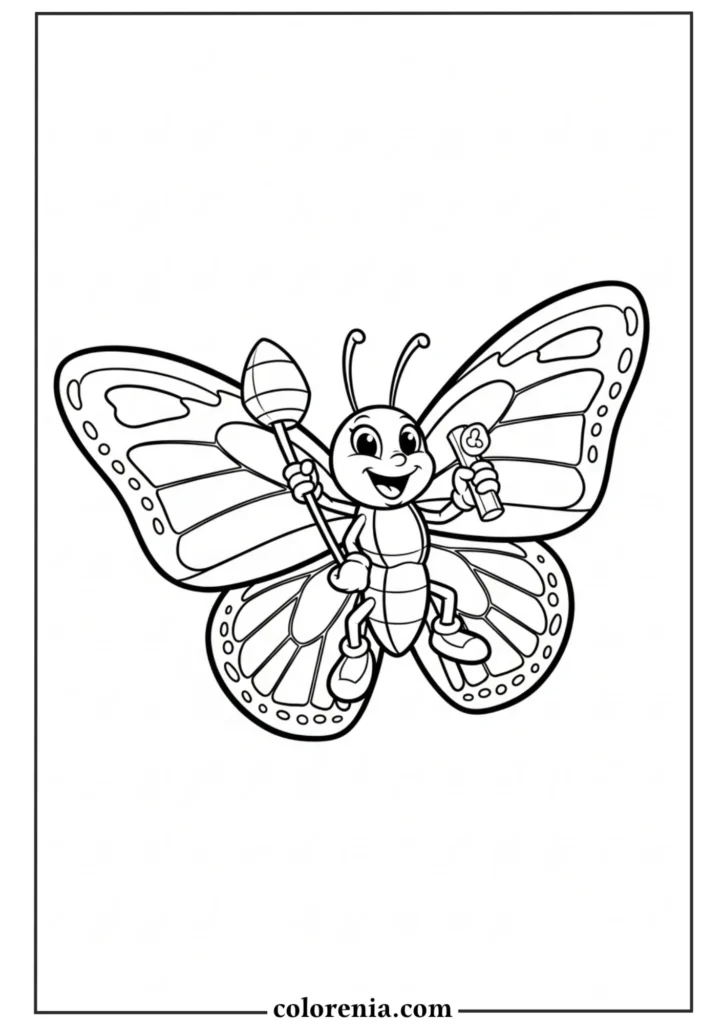 Two butterflies coloring page printable.