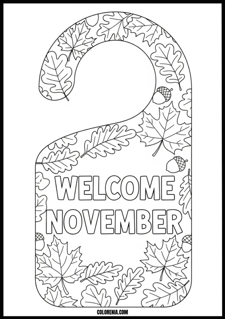 Welcome_November_Fall_Door_Hanger_COLORING_PAGES