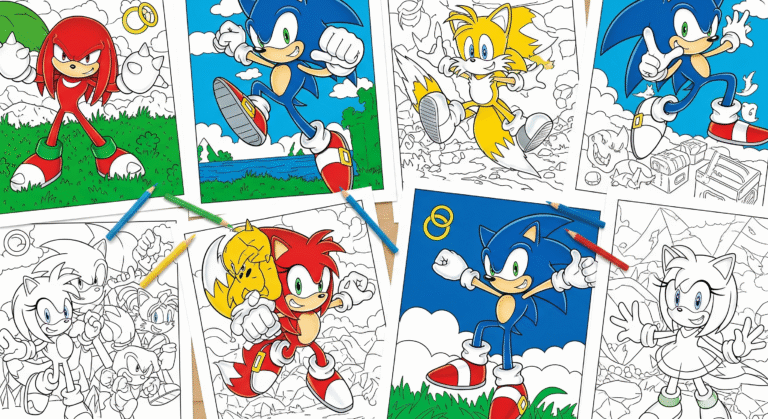 free Sonic Coloring Pages