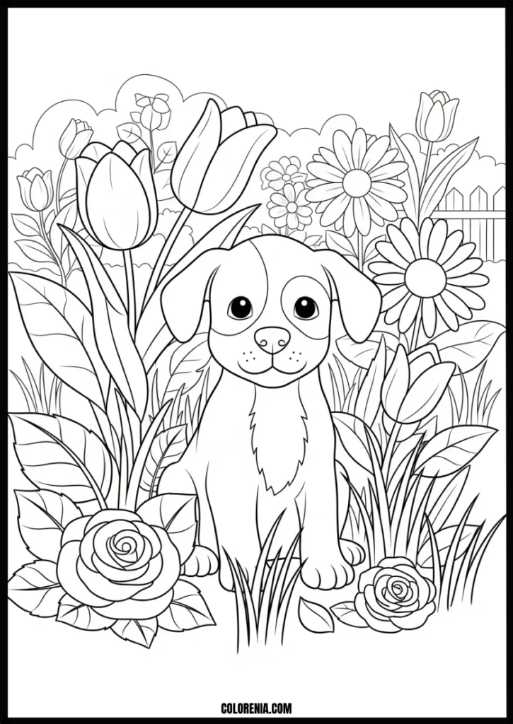 - Dog celebration coloring printable - party pet theme