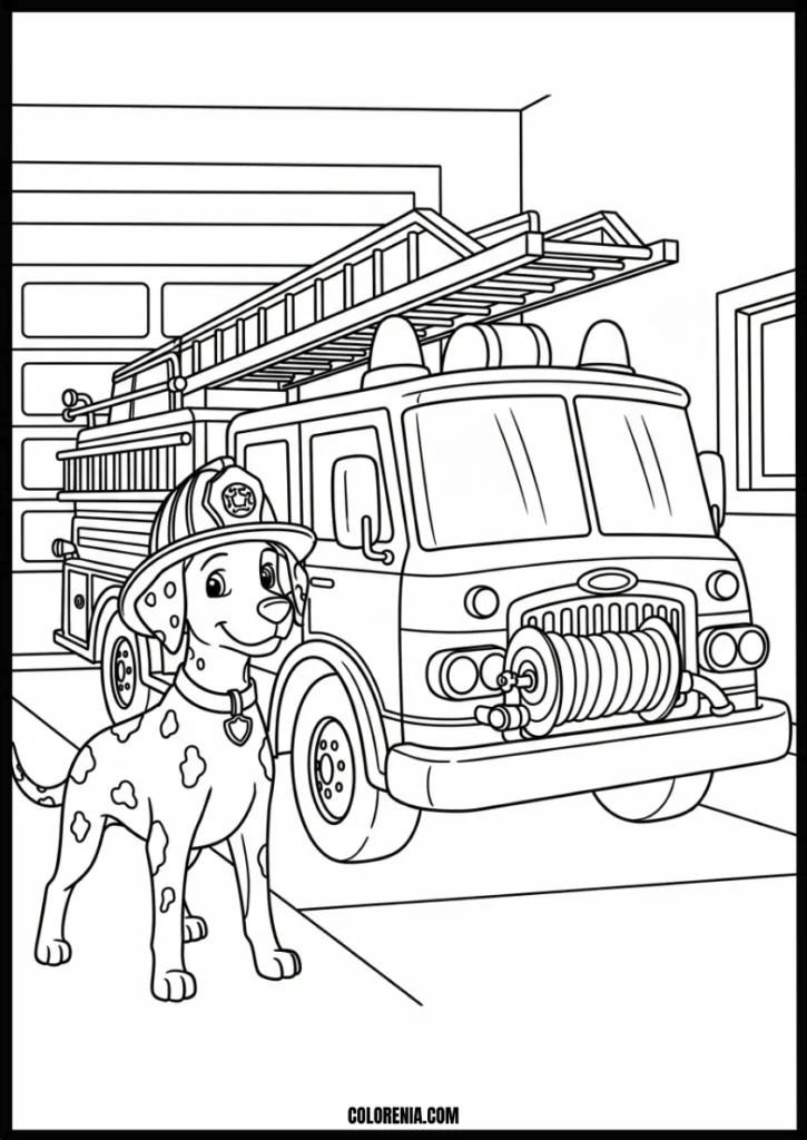 Village dog coloring page - countryside pet drawing