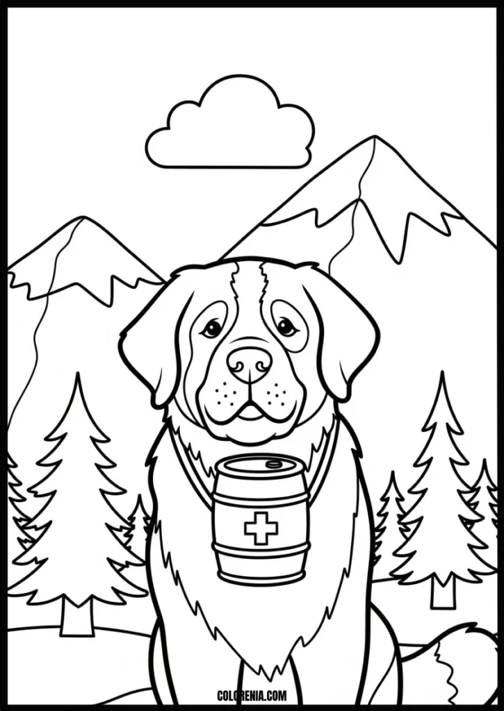 Lion dog coloring design - brave puppy character art