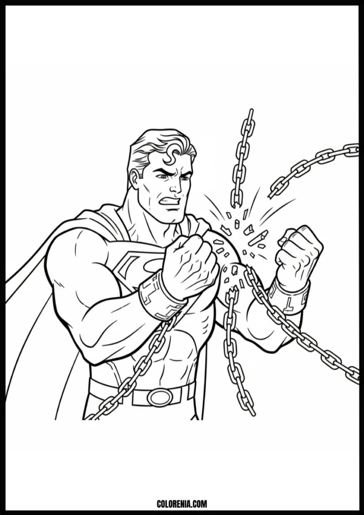 Action-Packed_Superman_Breaking_Chains_Free_Printable_Coloring_Pages_for_Kids