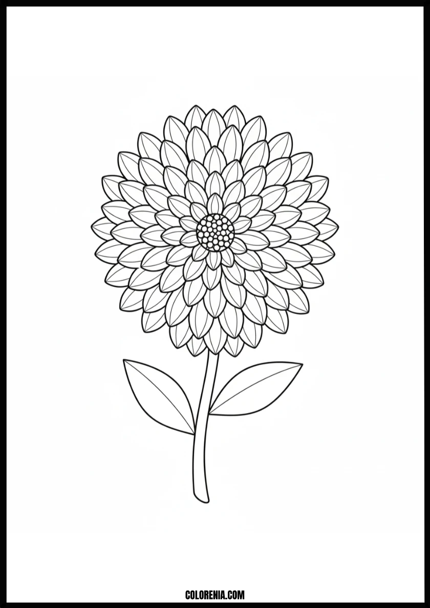 Beautiful Blooming Flower Coloring Page