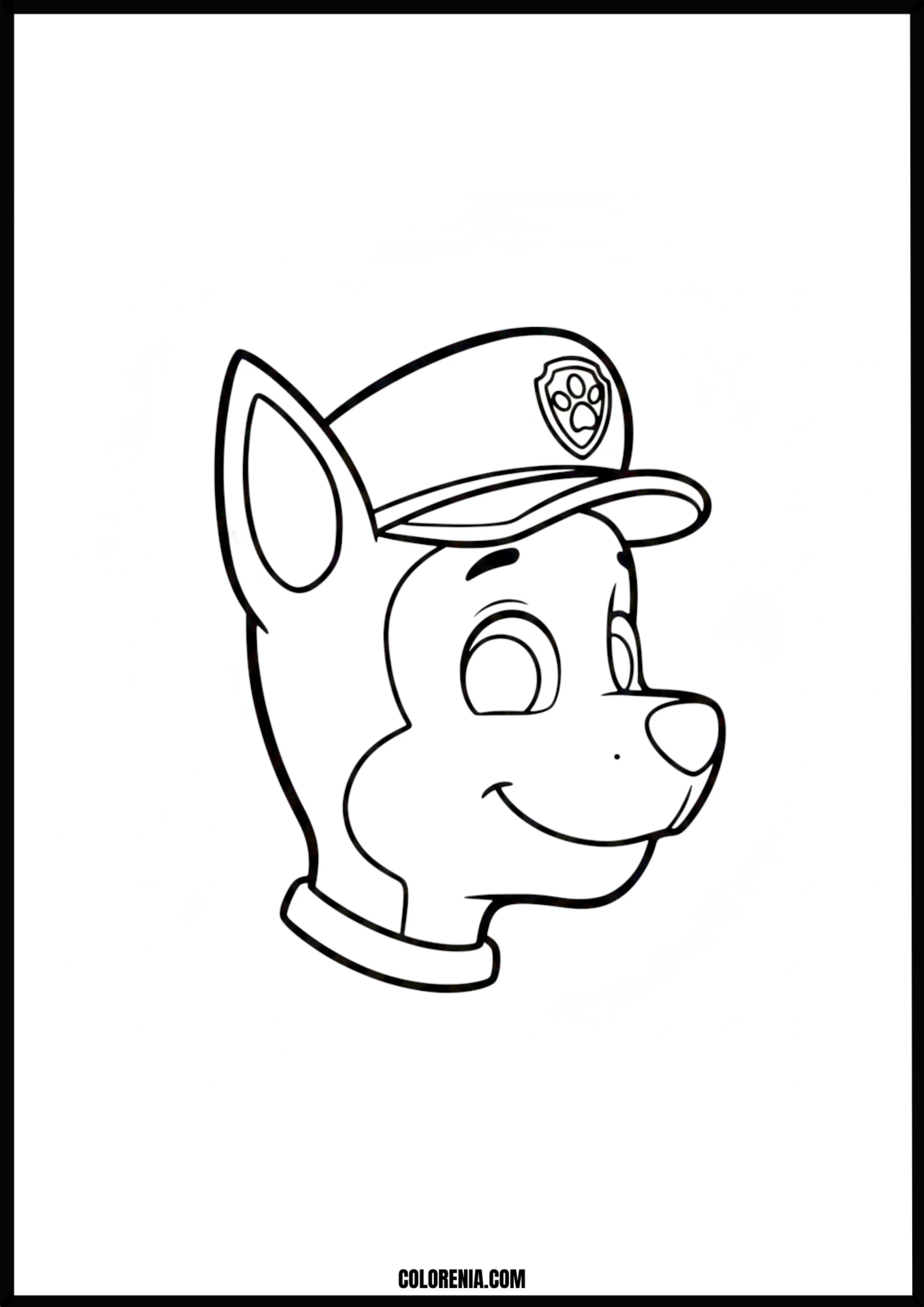 Chase Paw Patrol Coloring Outline