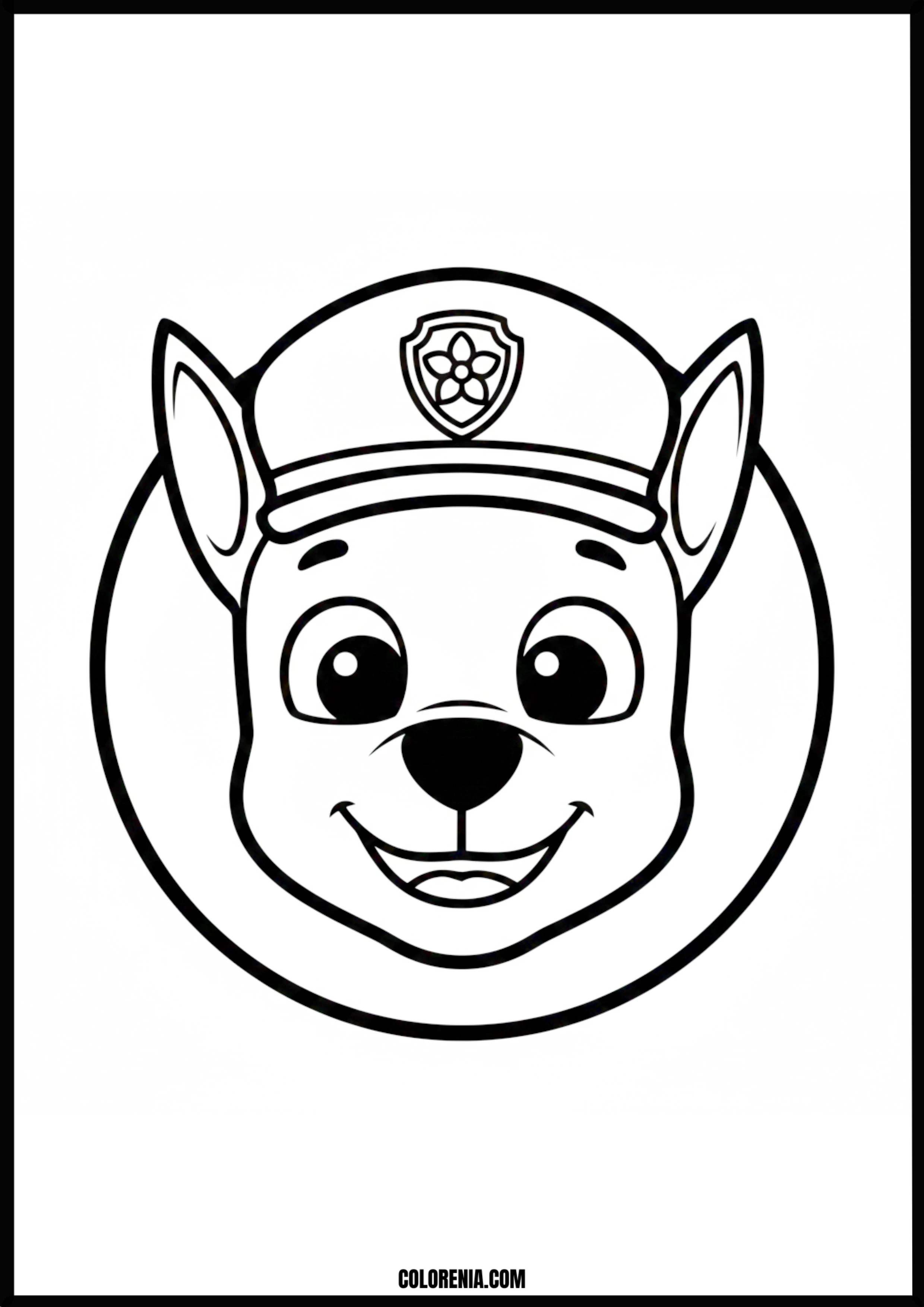 Chase Paw Patrol Coloring Page