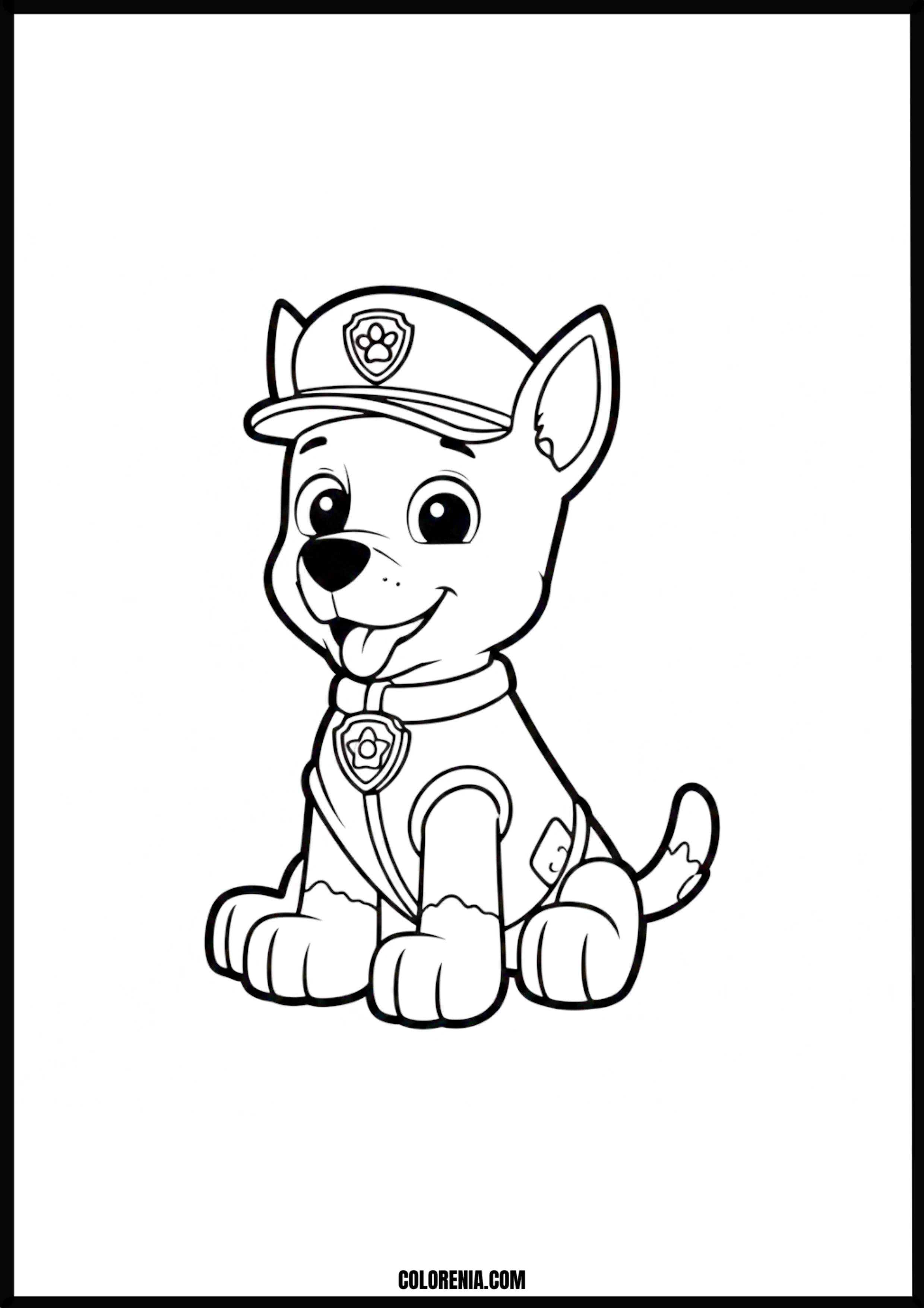 Chase Police Dog Coloring Page
