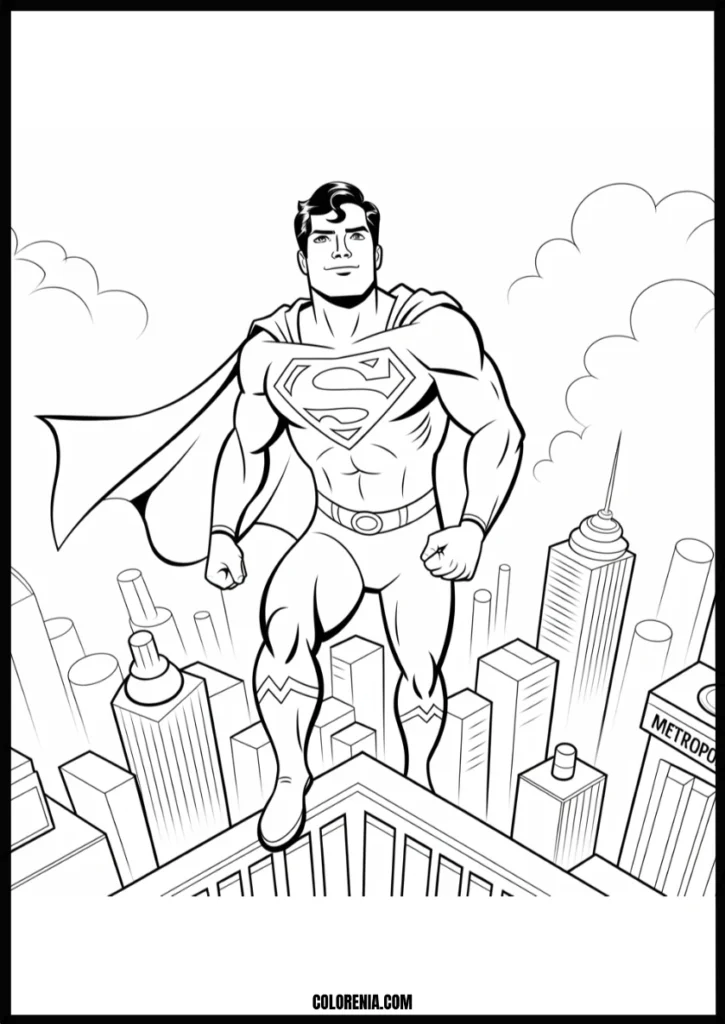 Classic_Superman_in_Metropolis_Superhero_COLORING_PAGES-_Free_Printable_for_Kids