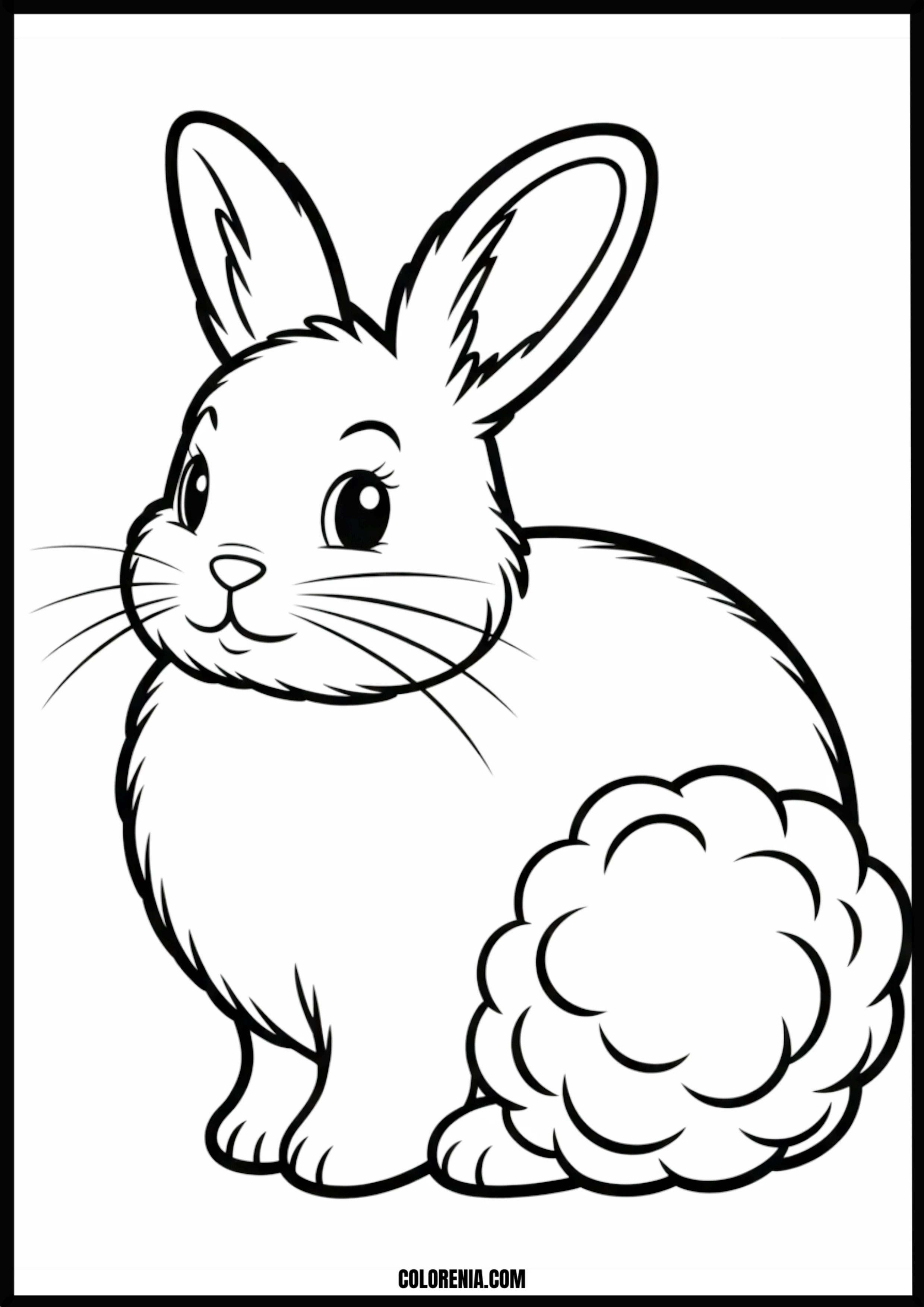 Cute Rabbit Printable Coloring Page Coloring page of cute rabbit