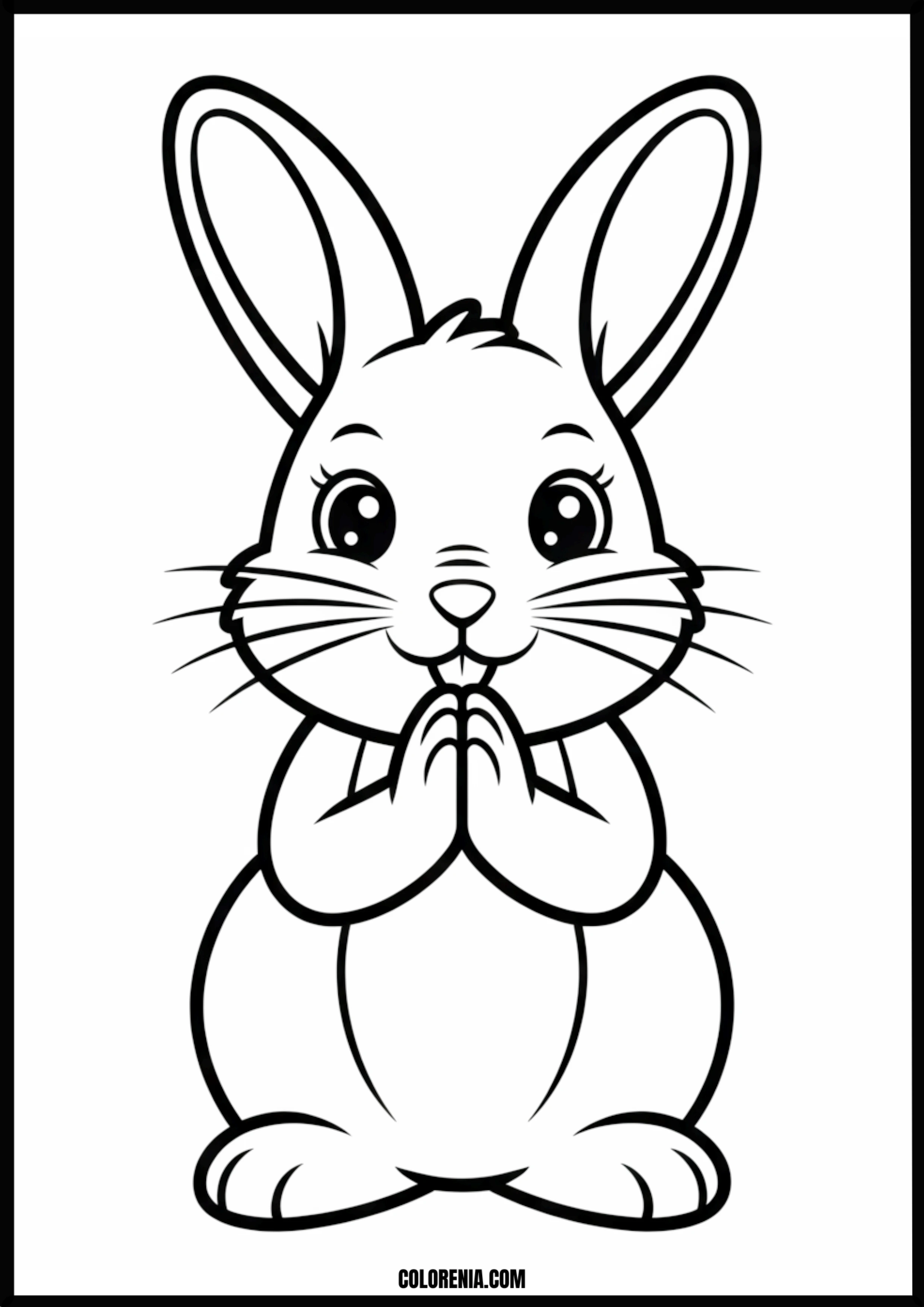 Cute Bunny Printable Coloring Page Coloring page of cute bunny