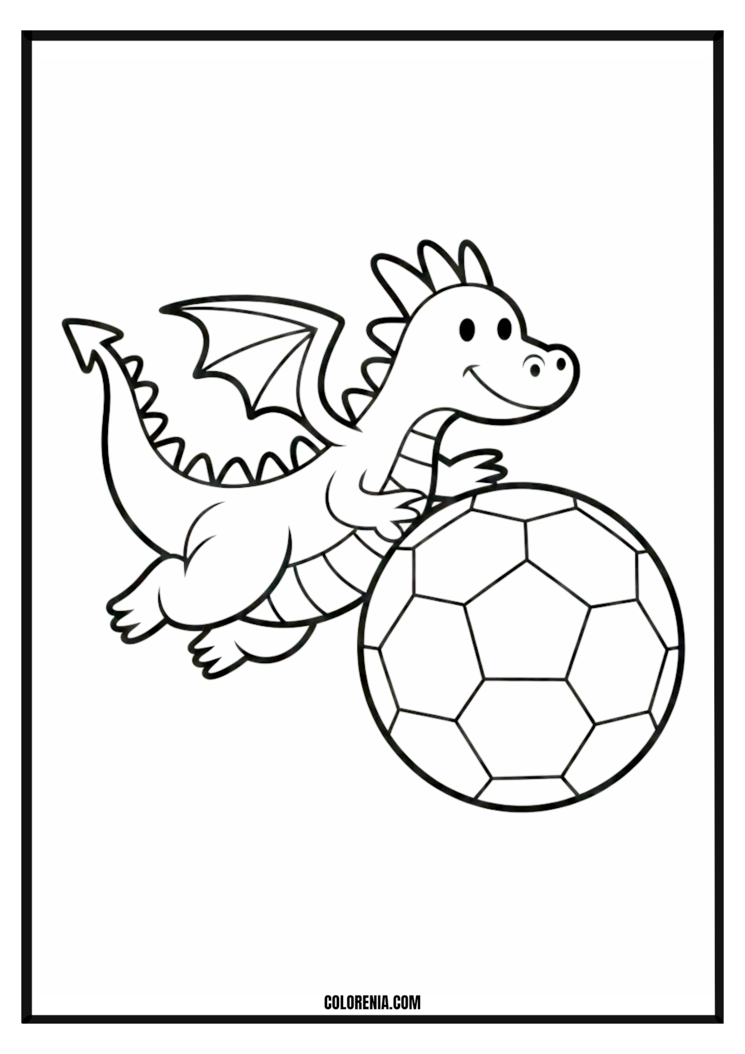 Dragon Playing Soccer