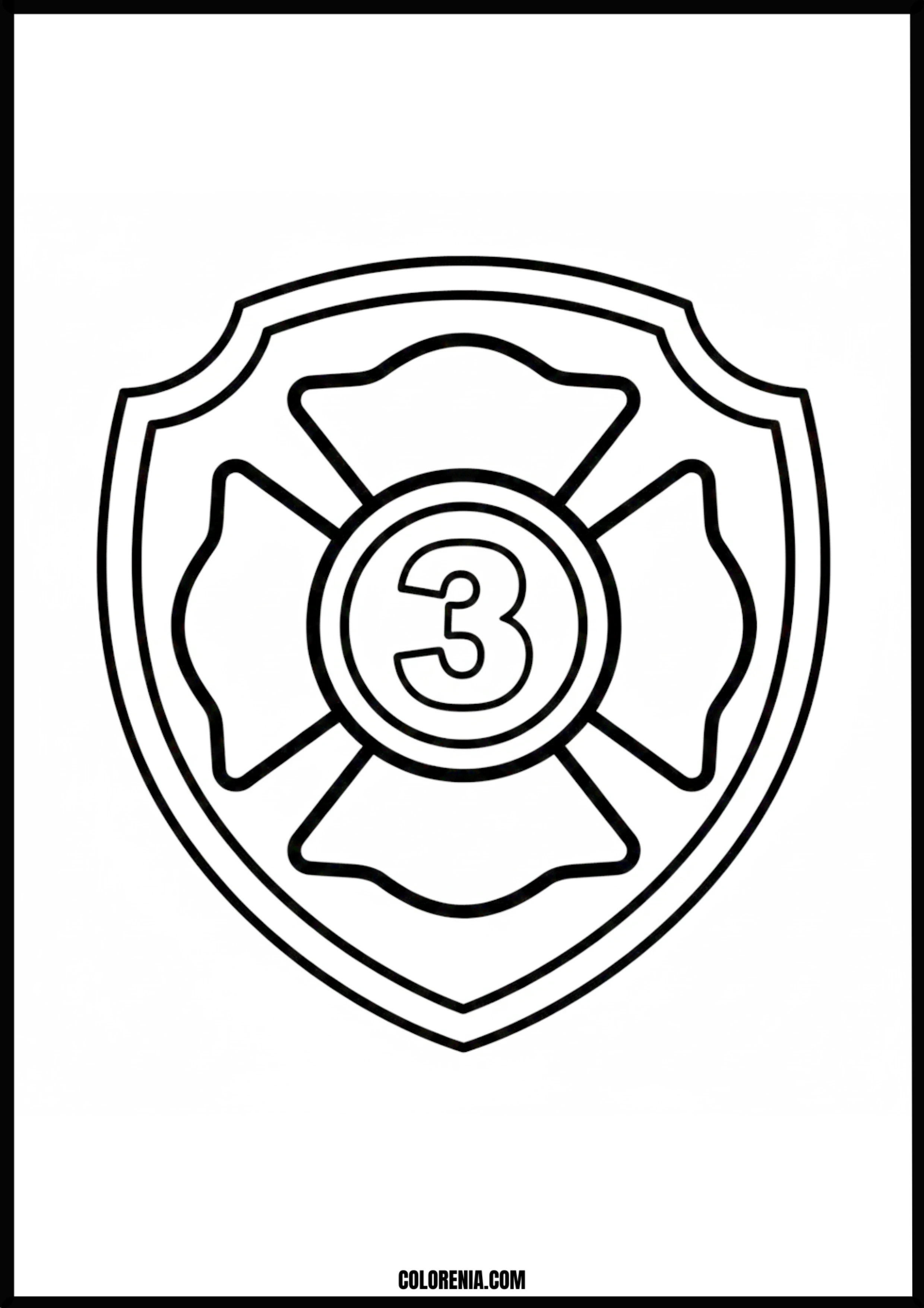 Fire Department Number 3 Coloring Page