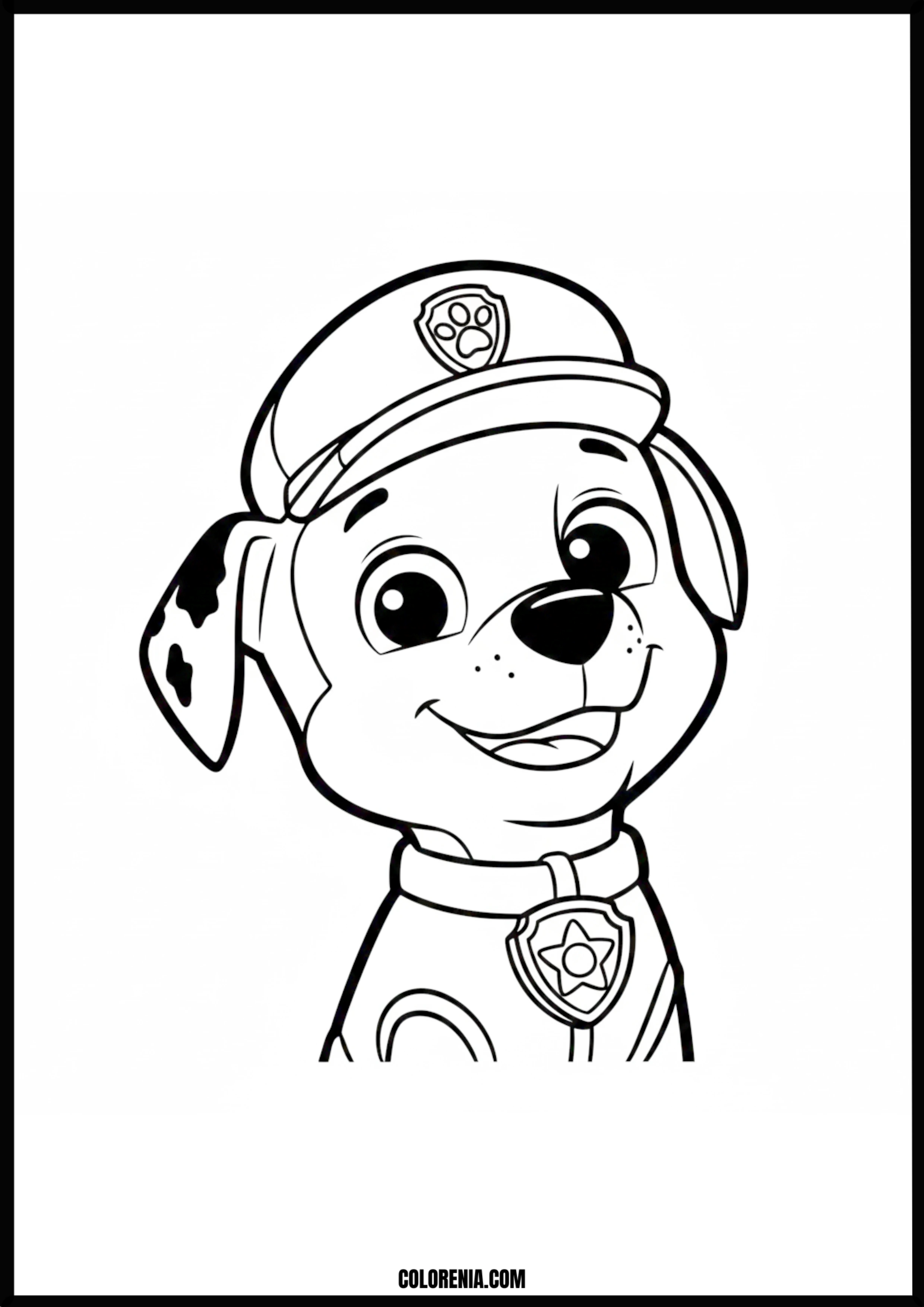 Firefighter Marshall Paw Patrol Coloring Page
