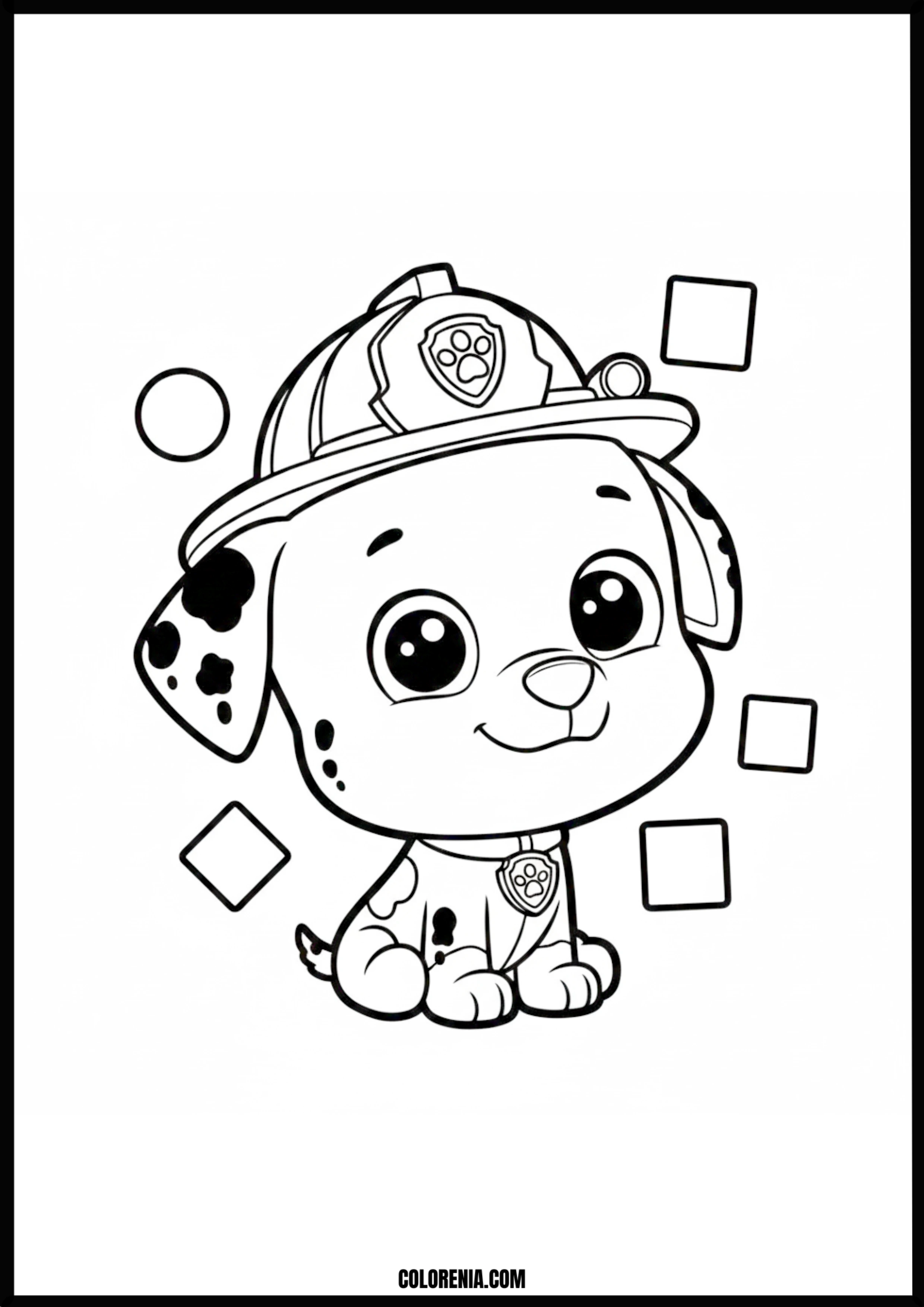 Firefighter Marshall Puppy Coloring Page