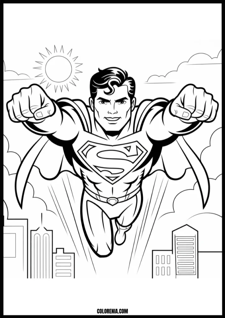 Free_Printable_Superman_Flying_Superhero_Coloring_Page_for_Kids