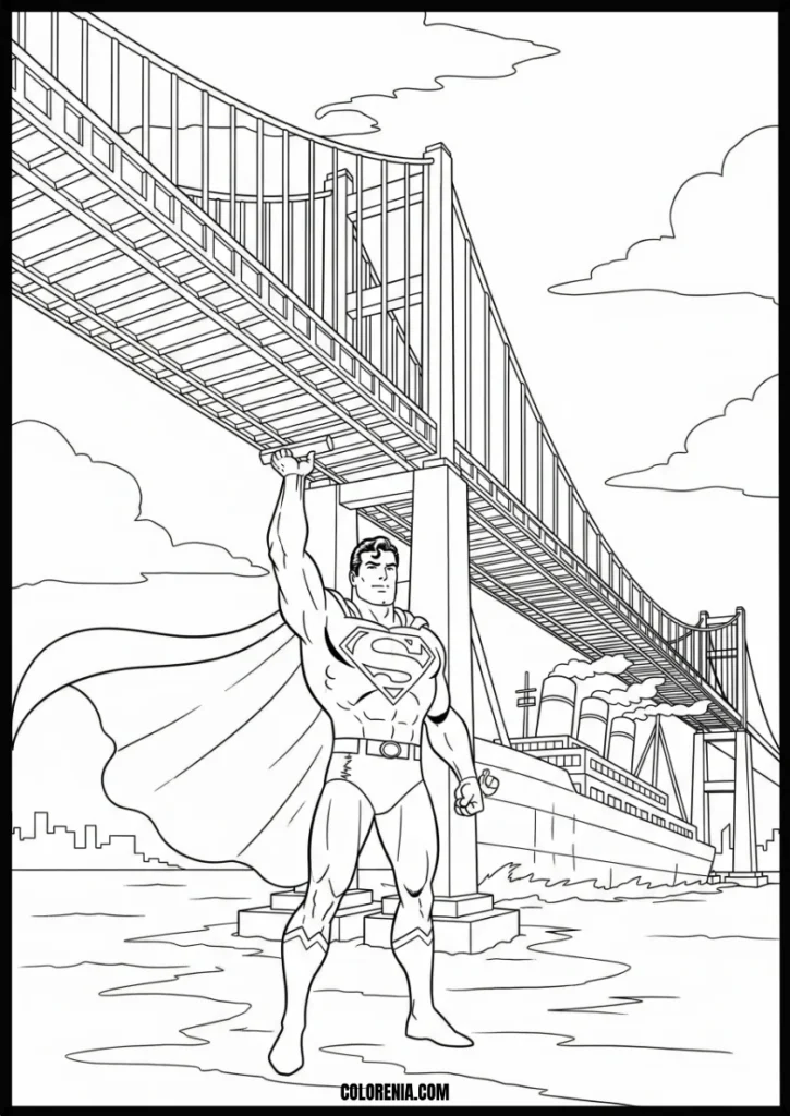 Free_Printable_Superman_Holding_Bridge_Action_Coloring_Page_for_Kids